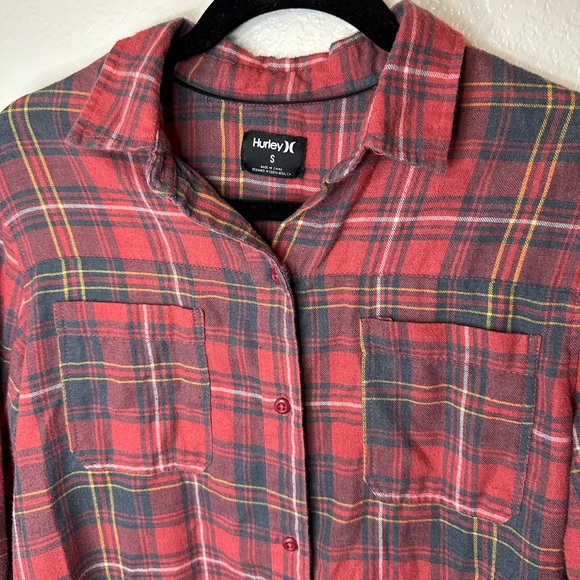 Hurley Wilson Red Plaid Flannel - Women’s Size Small - Picture 3 of 8